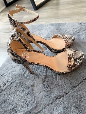 Snake Skin High Heels